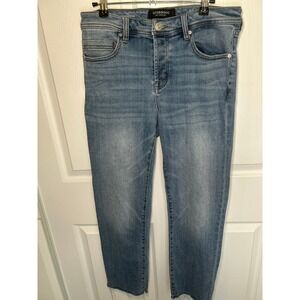 Liverpool LA Boyfriend Jeans 6/28 Lansing Medium Wash Button Fly Relaxed Denim‎